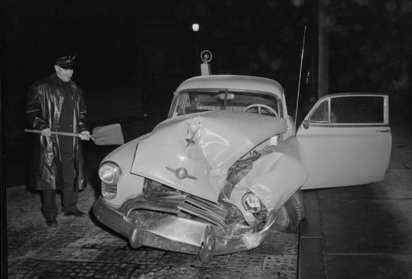 Accident in a 1949 Oldsmobile