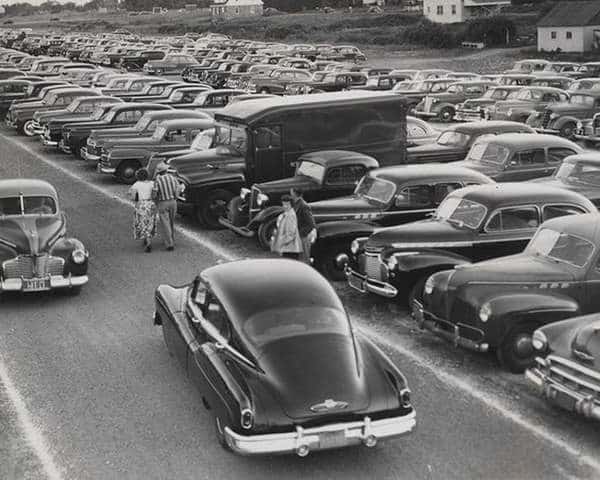 Parking lot, 1949