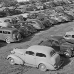 1936 Olds in Parking Lot