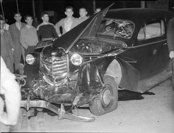 1937 Oldsmobile after crash